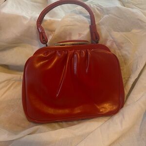 Elegant Red Leather Handbag